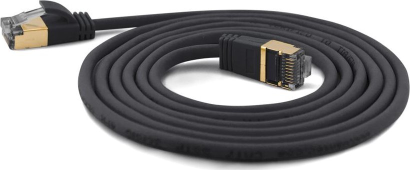 wantecWire wantecwire 7203 Extra cienkie kabel połączeniowy z najwyższa jakość Czarny 7203