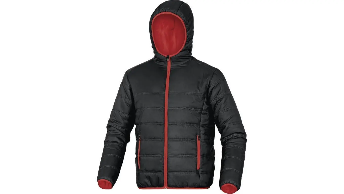 Delta Plus Kurtka puchowa pikowana z poliamidu kolor czarno-czerwony rozmiar 3XL DOONNR3X DOONNR3X