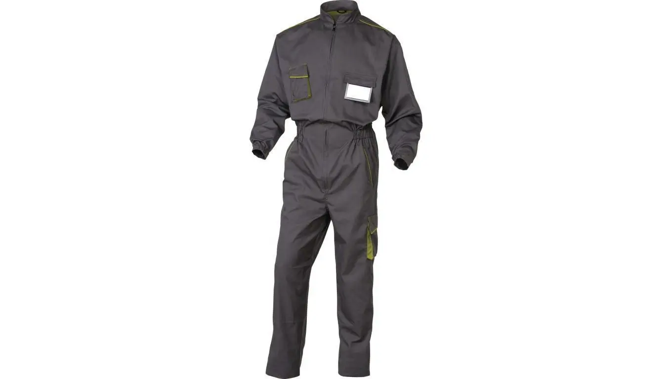Delta Plus Kombinezon Panostyle zapinany na 1 zamek, z poliestru (65%) i bawełny (35%), 235G szaro-zielony rozmiar XXXL M6COMGR3X M6COMGR3X