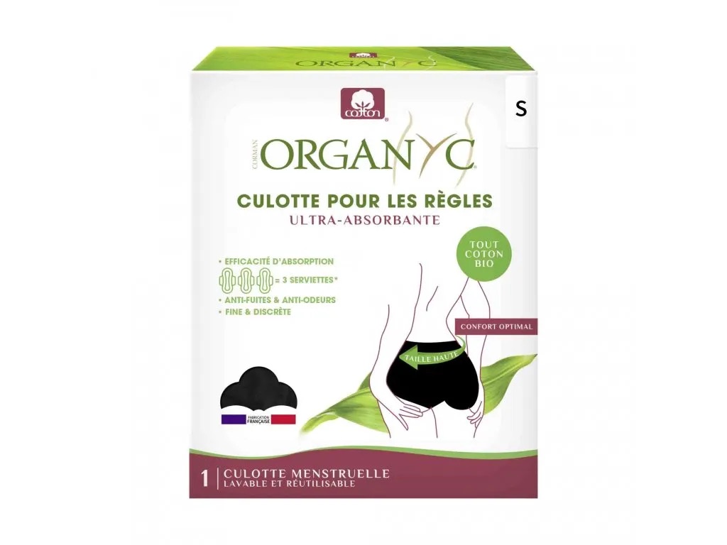 Organyc Majtki menstruacyjne w kolorze czarnym Rozmiar: XS