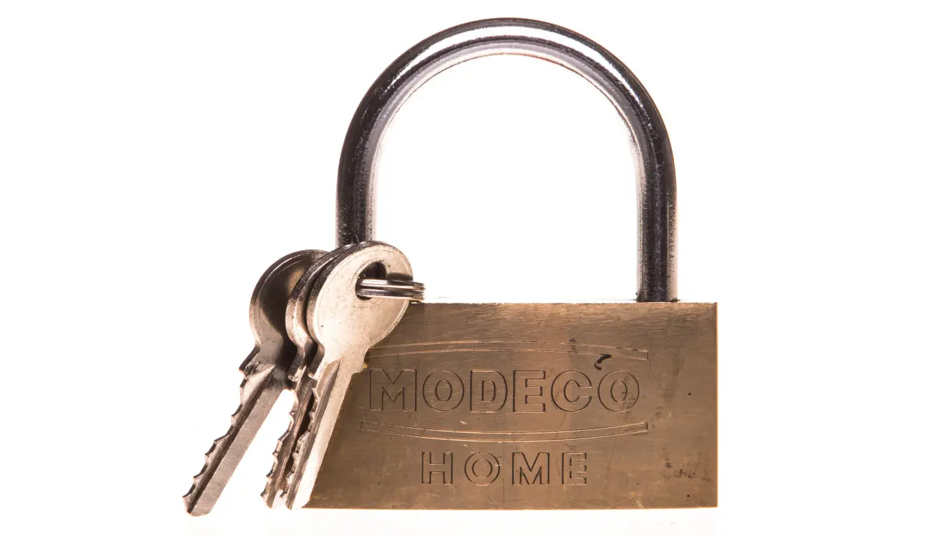 Modeco Kłódka Mosiężna pałąkowa Lock 60 mm MN-02-160