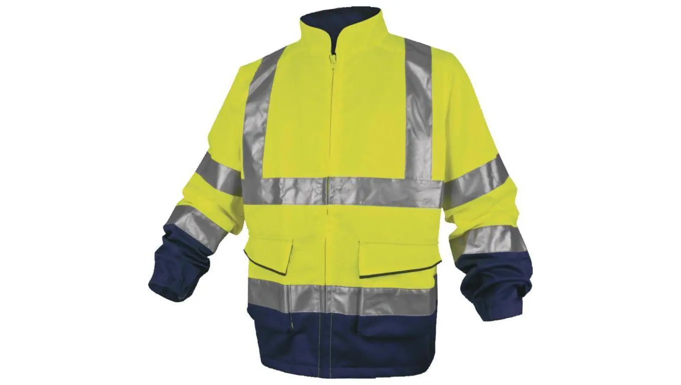 Delta Plus Ostrzegawcza bluza robocza z poliestru i bawełny kolor żółto-granatowy rozmiar XXL PHVE2JMXX PHVE2JMXX