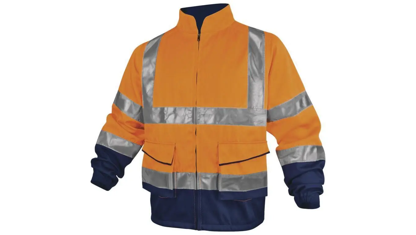 Delta Plus Ostrzegawcza bluza robocza z poliestru i bawełny kolor pomarańczowo-granatowy rozmiar M PHVE2OMTM PHVE2OMTM