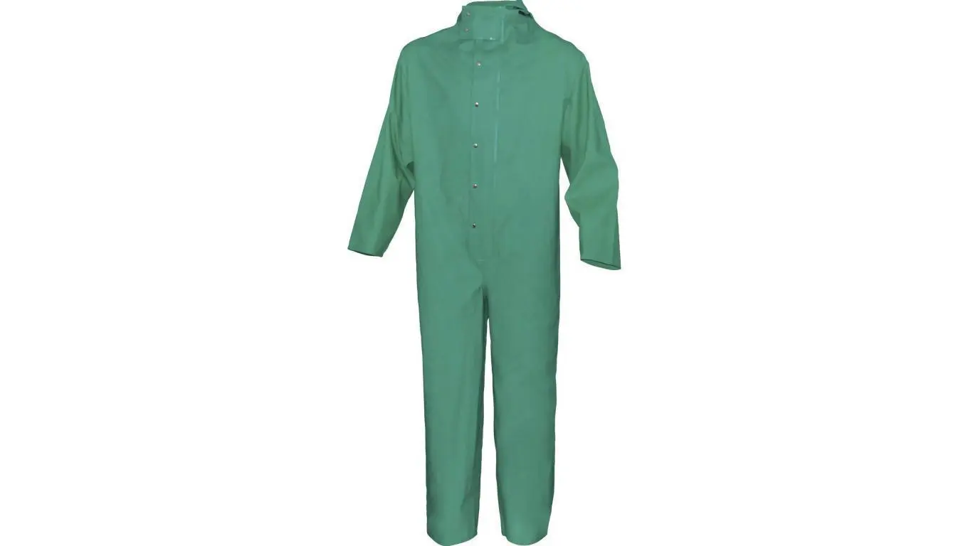 Delta Plus Kombinezon do ochrony chemicznej typu 3 wkład: poliester powlekany PVC 380 g/m2 kol.zielony roz.3XL CORP CO600VE3X CO600VE3X