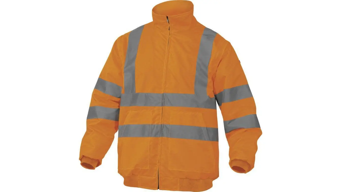 Delta Plus Bluza ostrzegawcza z odpinanymi rękawami z poliestru Oxford powlekanego PU kolor pomarańczowy fluo rozmiar 3XL CORP RENHVOR3X RENHVOR3X