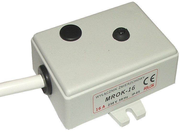 pollin Automat zmierzchowy 16A 230V 2÷50Lx obudowa IP65 MROK-MINI MROK-MINI