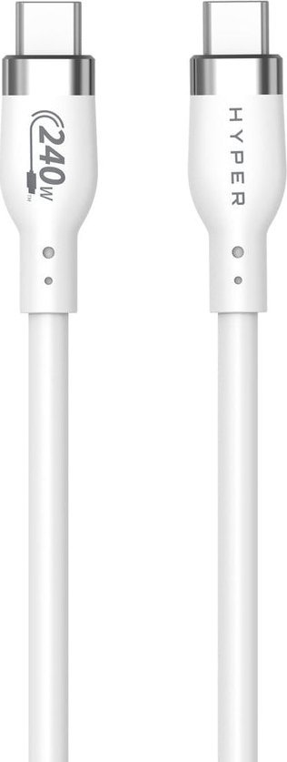 Zdjęcia - Kabel HyperJuice Hyper  240W Silicone USB-C/USB-C 1m white - darmowy odbiór w 22 