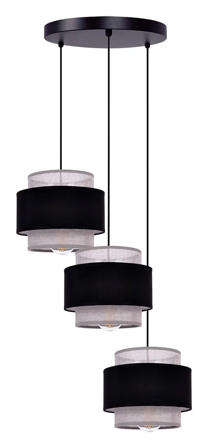 Potrójna lampa wisząca z abażurami nad stół - A532 P4-T59
