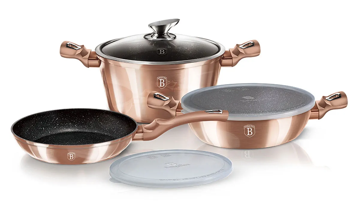 Aluminiowe garnki z patelnią i akcesoriami K9-S82