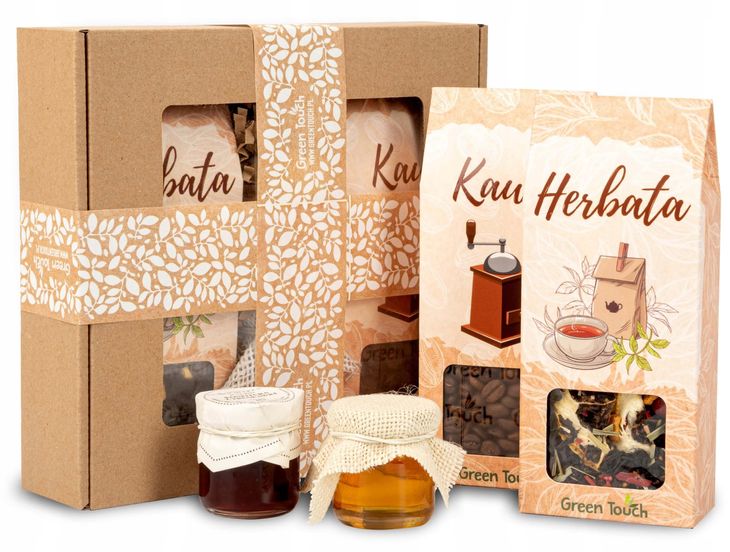 ﻿Zestaw prezentowy herbata kawa miód na prezent box