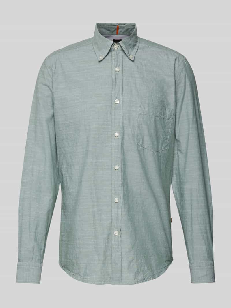 Koszula casualowa o kroju slim fit z kołnierzykiem typu button down model ‘Rickert’