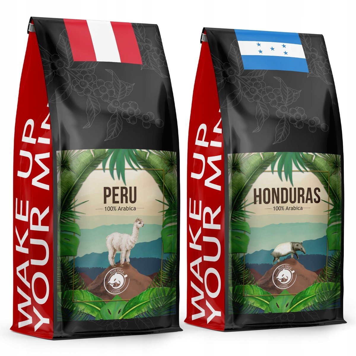 Kawa Ziarnistia Peru + Honduras 2X1Kg Świeżo Palona Arabica100% - Blue Orca