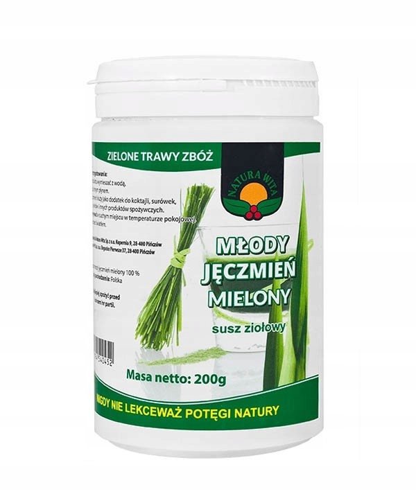 Młody Jęczmień Mielony Susz Zioł 200g Natura Wita