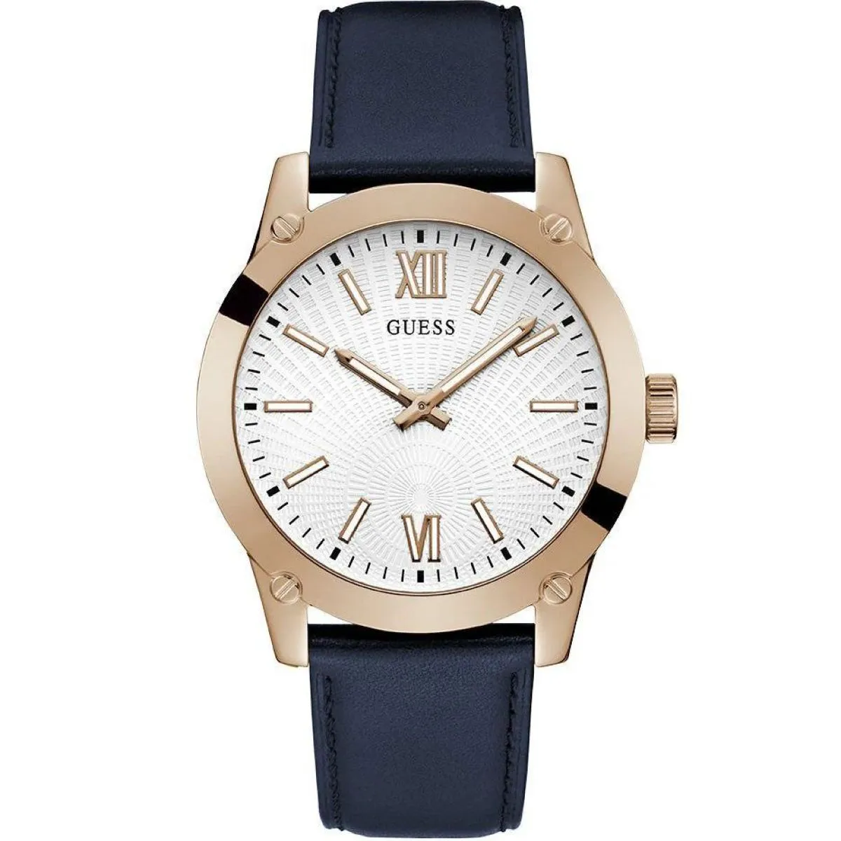 Guess Crescent zegarek męski analogowy na granatowym pasku GW0628G3