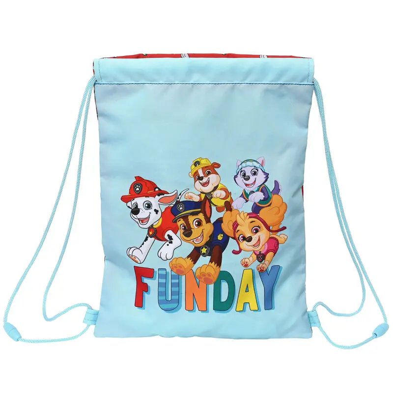 Worek na buty ze sznurkami The Paw Patrol Funday Czerwony Jasnoniebieski (26 x 34 x 1 cm)