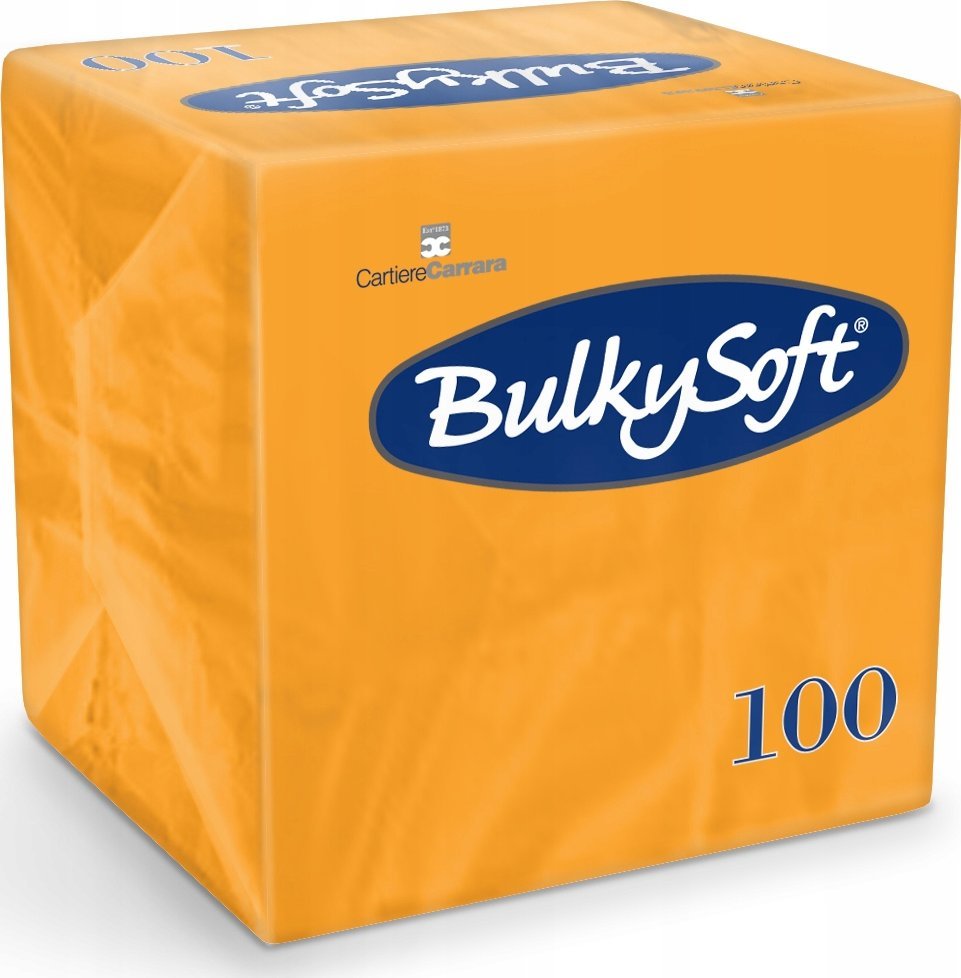 Serwetki BulkySoft 24x24cm 2w celulozowe pomarańczowe (100) ePaper24.eu