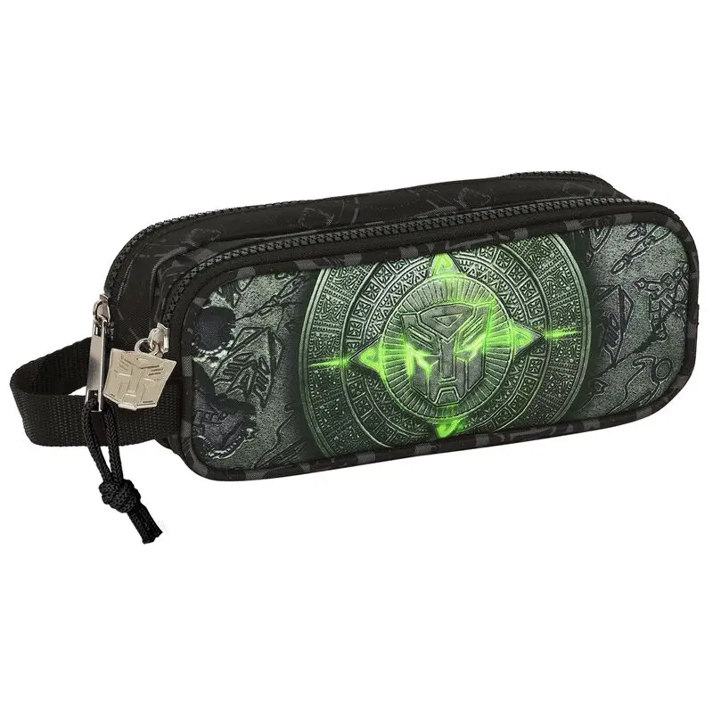 Piórnik Podwójny Transformers Czarny 21 x 8 x 6 cm