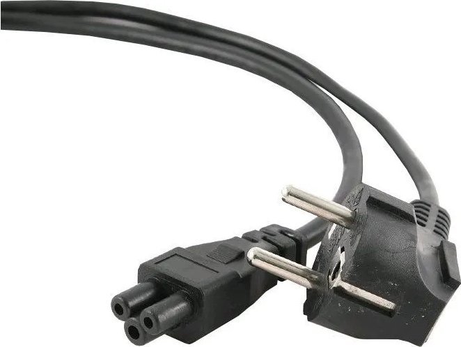 Kabel sieciowy C-TECH, 1.8m VDE 220/230V, zasilanie laptopa, 3 pin Schuko