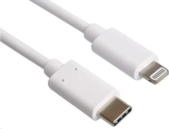 Kabel USB PremiumCord Lightning - USB-C 1 m Biały (kipod53)