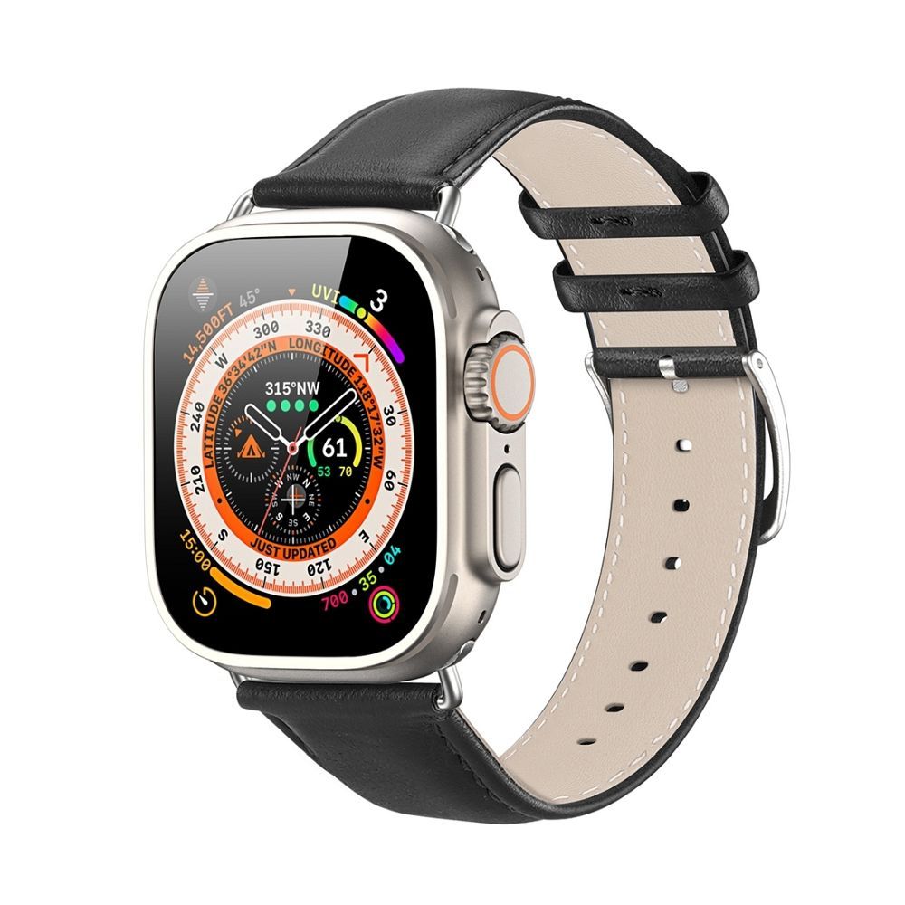DUX DUCIS YS - skórzany pasek do Apple Watch 38/40/41mm czarny