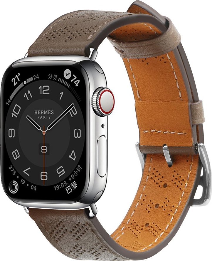 Strap Leather skórzany pasek Apple Watch SE, 8, 7, 6, 5, 4, 3, 2, 1 (41, 40, 38 mm) opaska bransoleta ciemnobrązowy