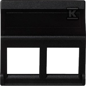 Simon Simon Connect Płytka K45 gniazda teleinformatycznego podwójnego 2xRJ skośna szary grafit KB080/14 KB080/14
