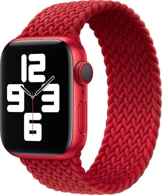 APPLE PASEK APPLE WATCH 3J657ZM/A BRAIDED SOLO LOOP 45MM SIZE 5 RED ORYGINALNA PLOMBA