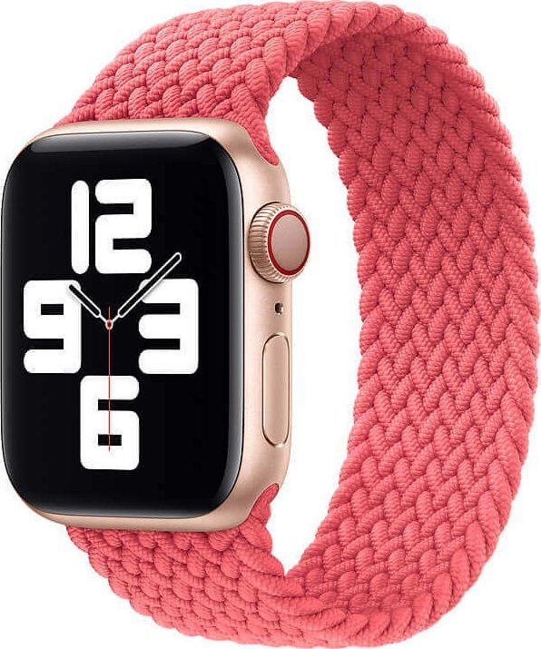 APPLE PASEK APPLE WATCH 3H890ZM/A BRAIDED SOLO LOOP 40MM SIZE 5 PINK PUNCH ORYGINALNA PLOMBA