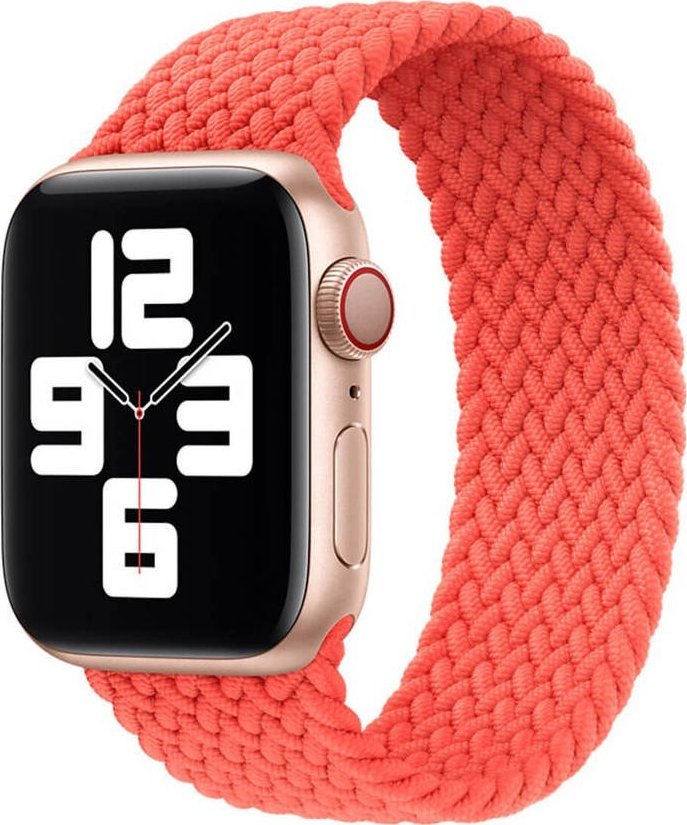 APPLE PASEK APPLE WATCH 3J268ZM/A BRAIDED SOLO LOOP 44MM SIZE 8 ELECTRIC ORANGE ORYGINALNA PLOMBA