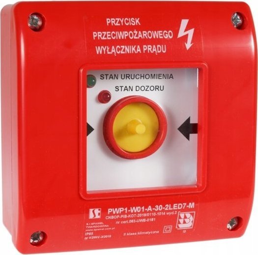 spamel Ręczny przycisk uruchamiania PWP1 2LED z młoteczkiem PWP1-W01-A-01-2LED7M PWP1-W01-A-01-2LED7M