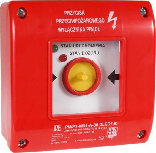 spamel Ręczny przycisk uruchamiania PWP1 2LED z młoteczkiem PWP1-W01-B-11-2LED11M PWP1-W01-B-11-2LED11M