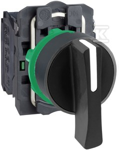 Schneider Przełącznik-3-pozycyjny-czarny-piórko-krótkie-plastikowy-stabilny XB5AJ33