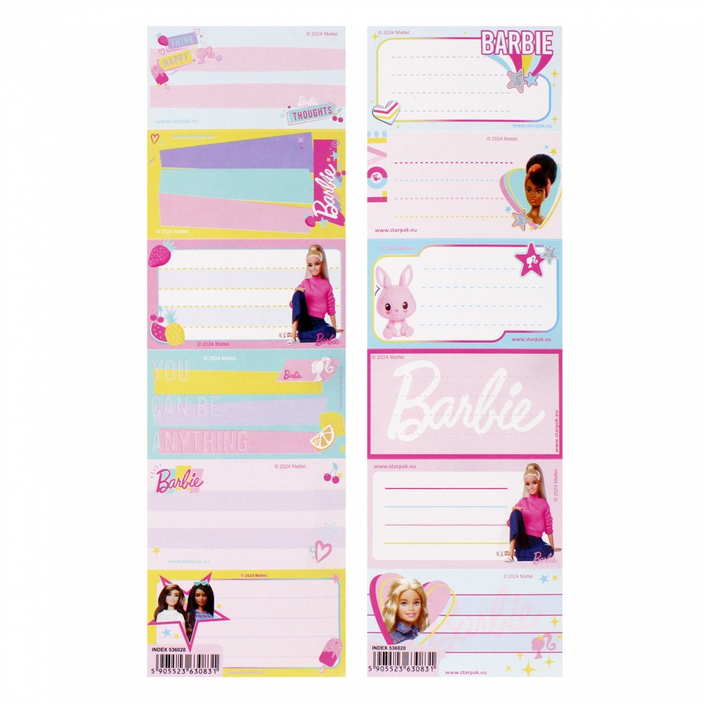 NAKLEJ NA ZESZYT BARBIE1 STK PB A 25 25/2500