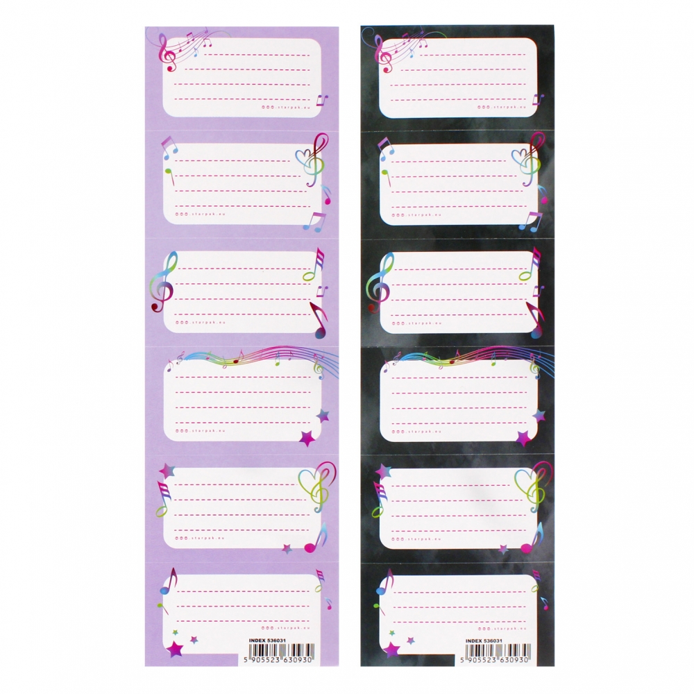 NAKLEJ NA ZESZYT MUSIC STK PB A 25 25/2500