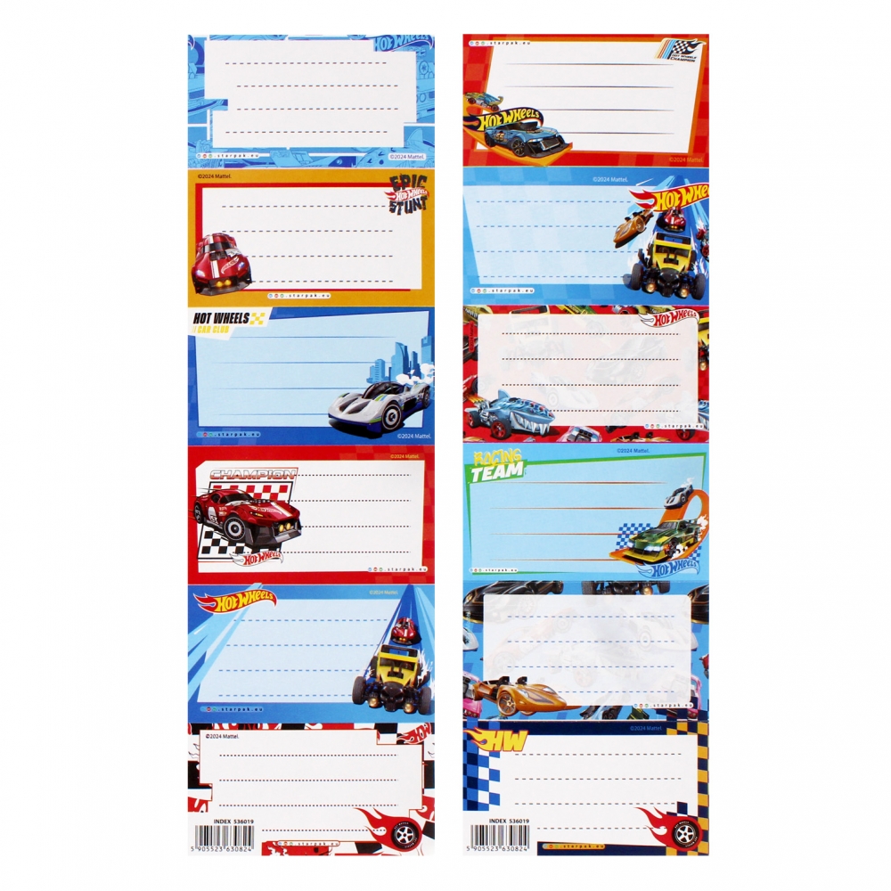 NAKLEJ NA ZESZYT HOT WHEELS STK PB A 25  25/2500