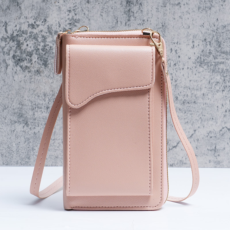 Torebka / saszetka na telefon z funkcją portfela, (18*11*5cm), PINK / RÓŻOWY