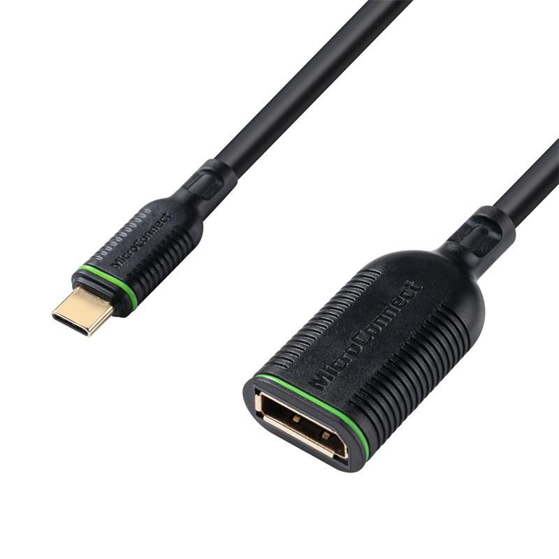 Przejściówka MicroConnect USB-C na Displayport 0,2m, Czarny