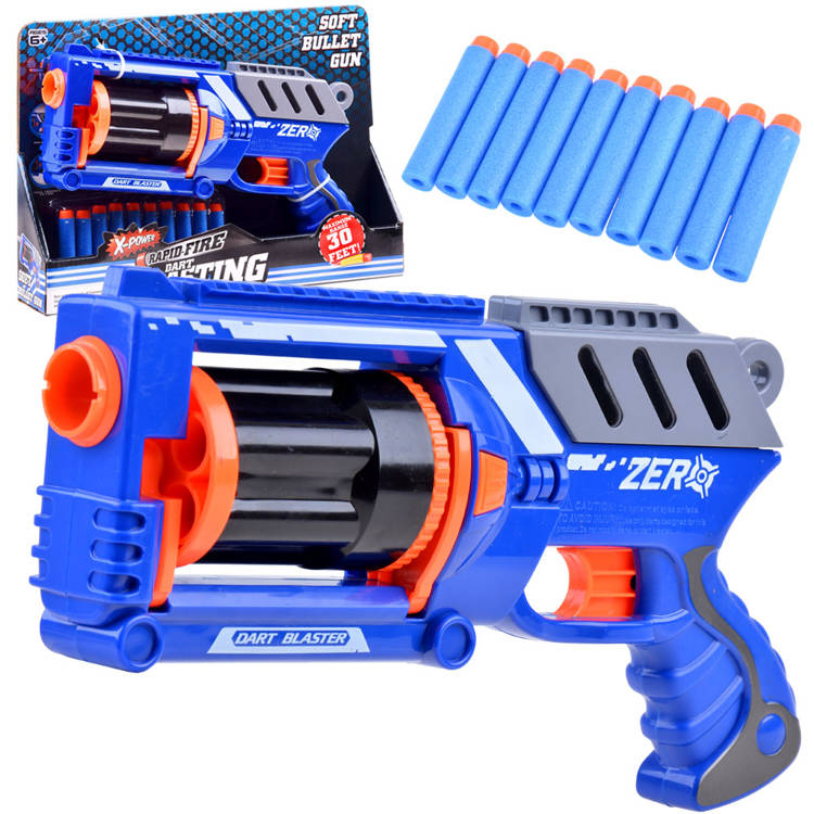 Pistolet BLASTER naboje piankowe 10szt bro ZA3286