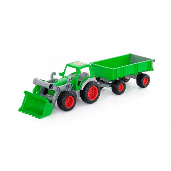 Wader-Polesie 8817 Farmer technic traktor+adowarka z przyczep w siatce