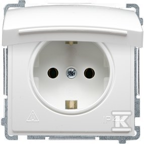 Kontakt Simon KONTAKT_SIMON Gniazdo pojedyncze bryzgoszczelne IP44 Schuko BASIC Biały BMGSZ1BZ.01/11