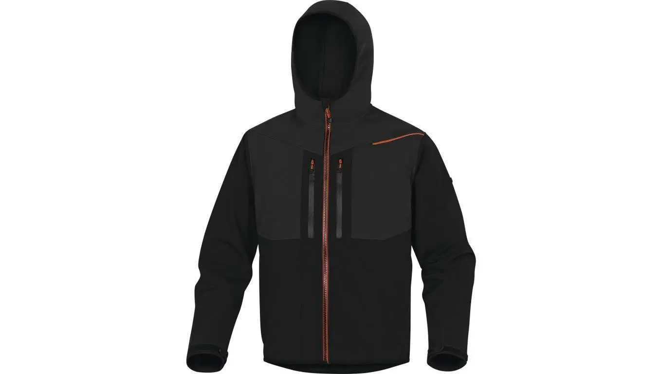 Delta Plus Kurtka Softshell z poliestru i elastanu kolor czarno-pomarańczowy rozmiar 3XL HORT2NO3X HORT2NO3X