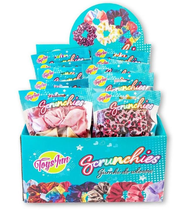 Gumki scrunchie do  wosw 3 szt /display