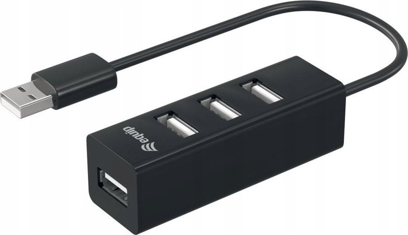 Equip USB Hub 4-Port 2.0 -> 4x2.0 bez zasilacza czarny