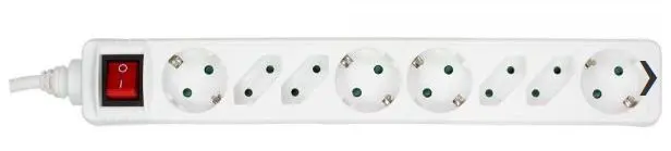 Microconnect GRU0083W rozgałęziacz 3 m 8 x gniazdo sieciowe Wewnętrzna Biały