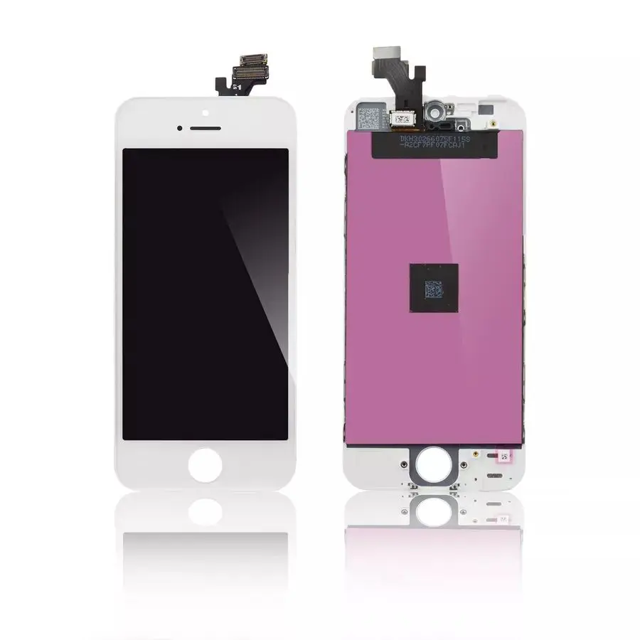 CoreParts iPhone 5 Wywietlacz LCD Biay ekran dotykowy i szko, peny monta, wysoka kopia