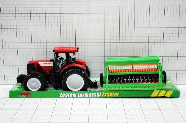 Traktor z maszyn rolnicz pod kloszem GAZELO