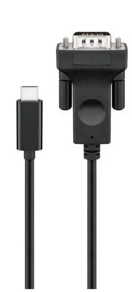 Kabel USB MicroConnect USB-C - D-Sub (VGA) 1.8 m Czarny (USB3.1CVGA1.8)