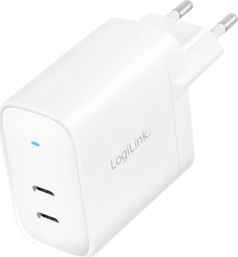 Adapter gniazda Logilink, 2x USB-C, GaN, 40W