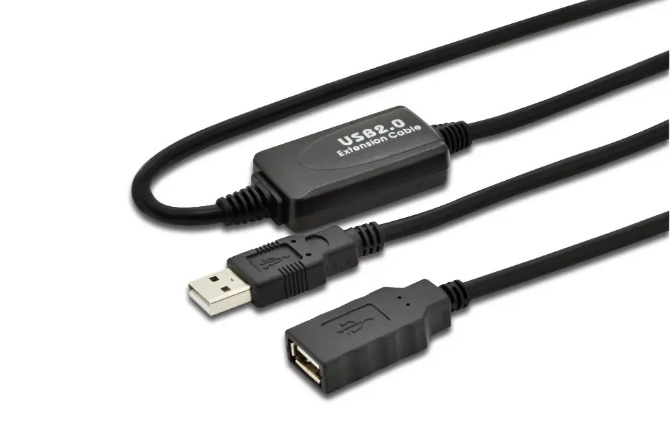 MicroConnect Aktywny kabel USB 2.0, A-A M-F Z wbudowanym wzmacniaczem 5m Przesyłanie danych do 480 Mb/s