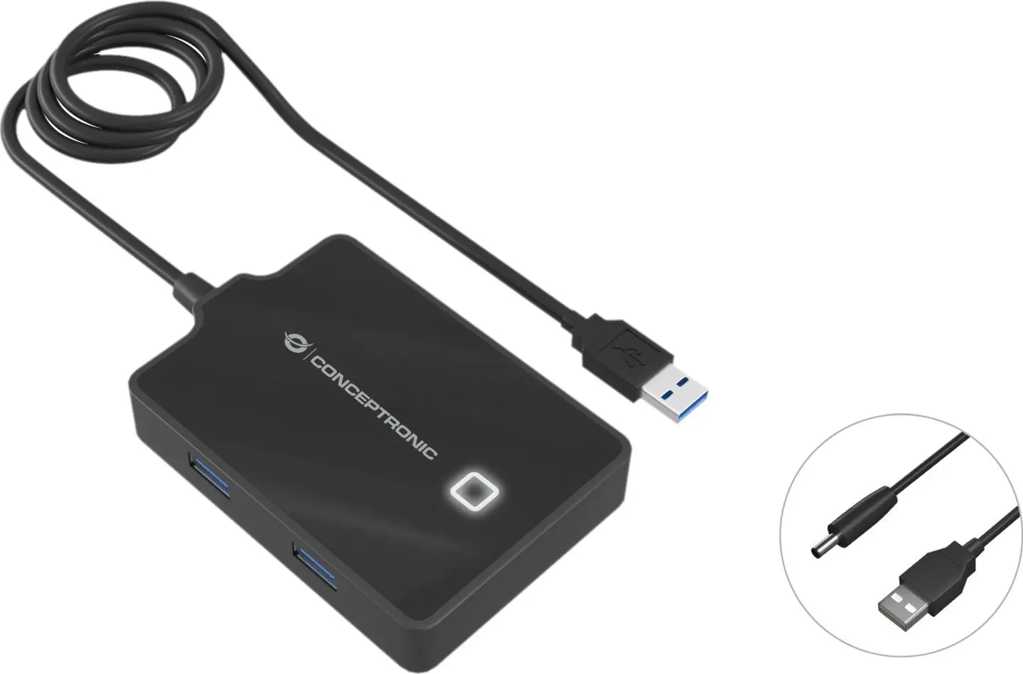 HUB USB Conceptronic HUBBIES11B Czarny